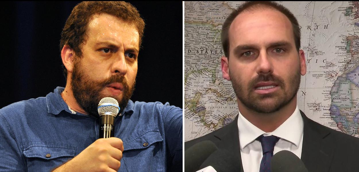 Guilherme Boulos e Eduardo Bolsonaro