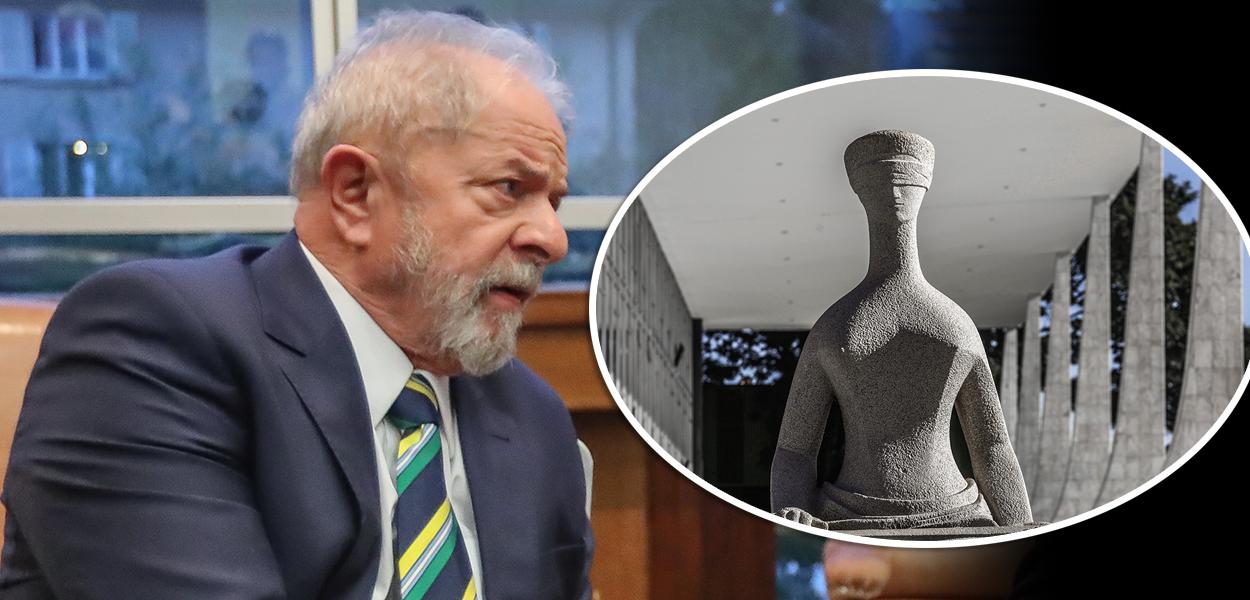 Lula e fachada do STF