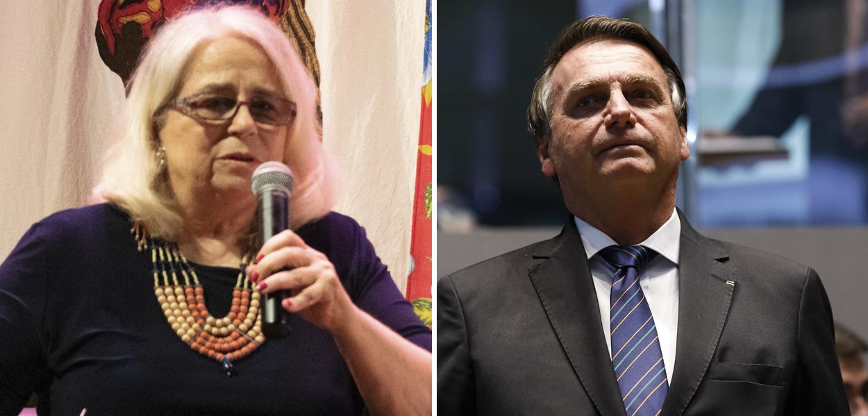 Hildegard Angel e Jair Bolsonaro (Foto: Ederson Casartelli | Alan Santos/PR) Hildegard Angel e Jair Bolsonaro