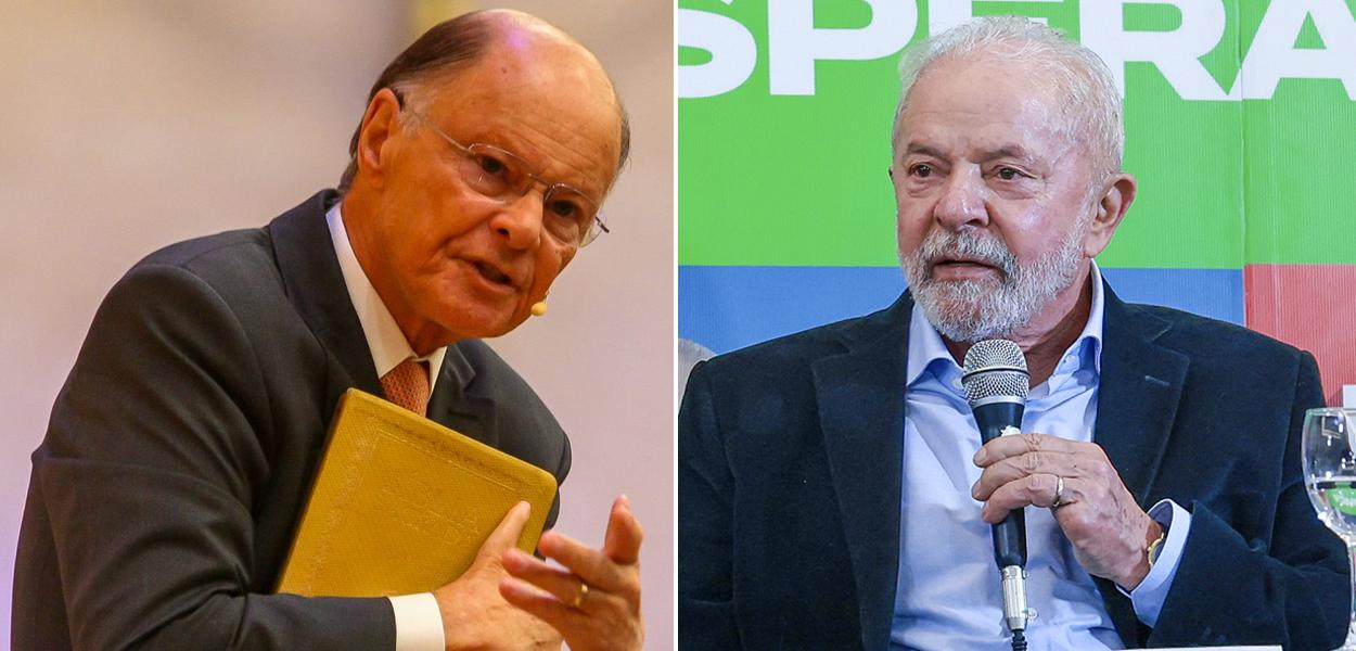 Edir Macedo (à esq.) e Luiz Inácio Lula