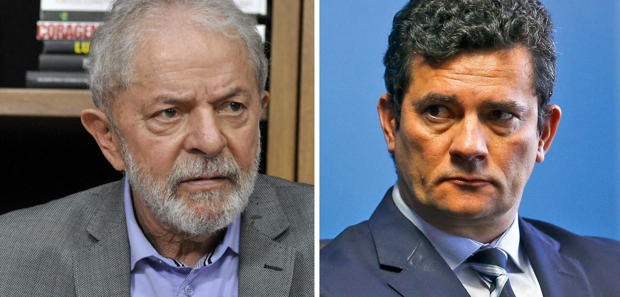 Luiz Inácio Lula da Silva (à esq.) e Sergio Moro