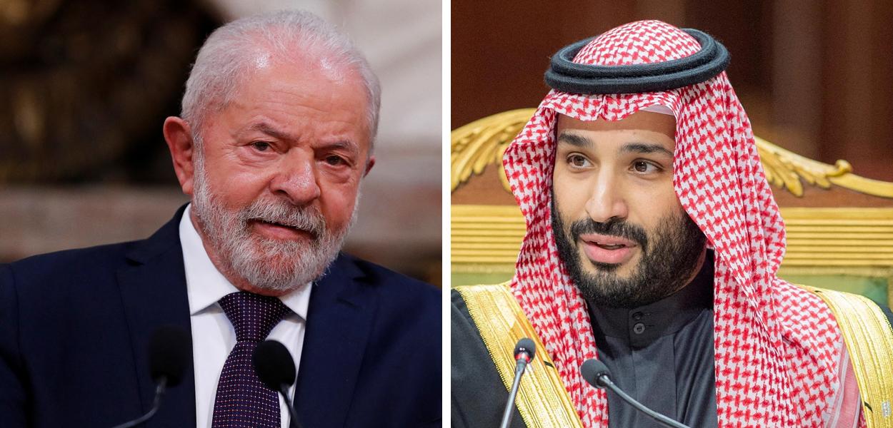 Luiz Inácio Lula da Silva e Mohammed bin Salman al Saud