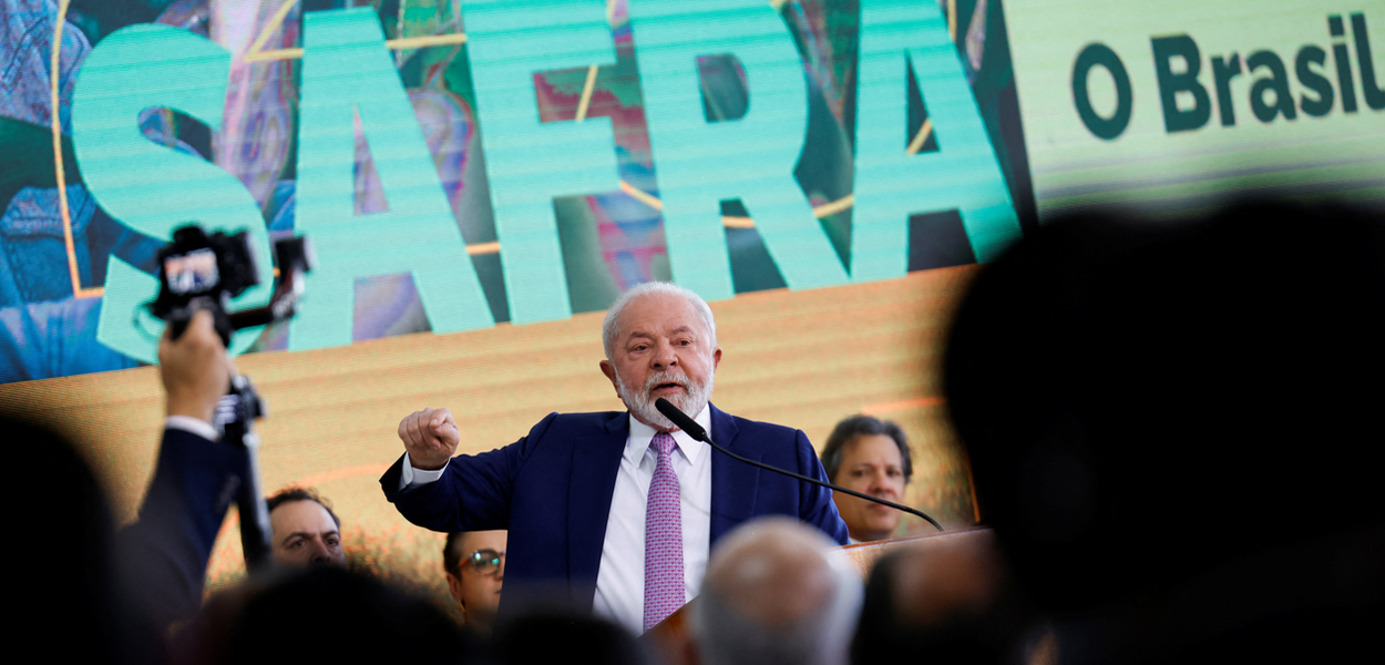 Presidente Lula durante cerimônia de lançamento do Plano Safra, em Brasília 27/06/2023