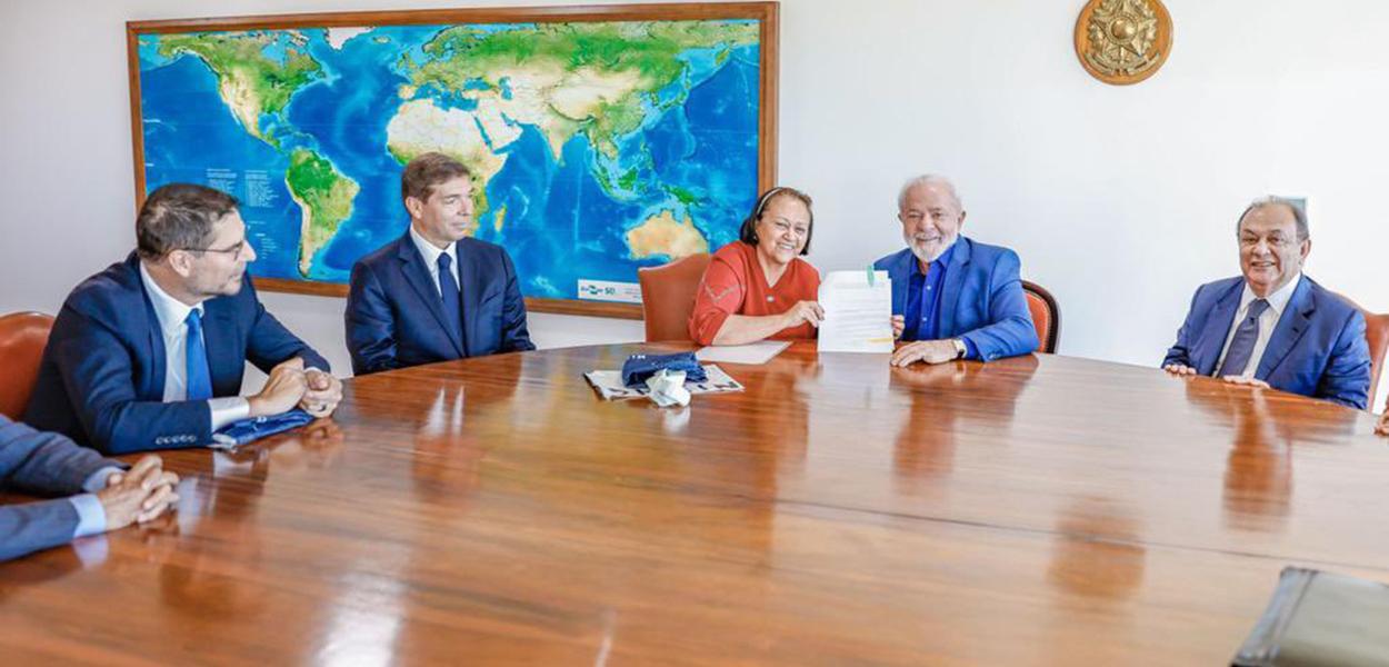Reunião entre Luiz Inácio Lula da Silva, Fátima Bezerra, representantes do governo federal e da Shein