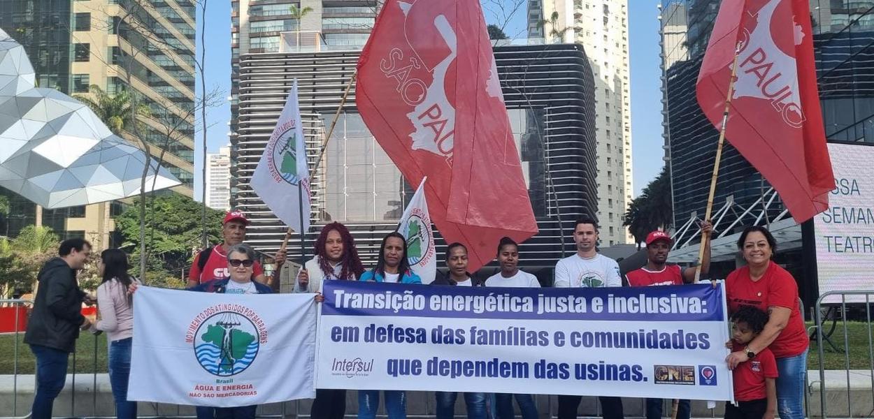 Ato contra a privatização da Eletrobras no estado de São Paulo