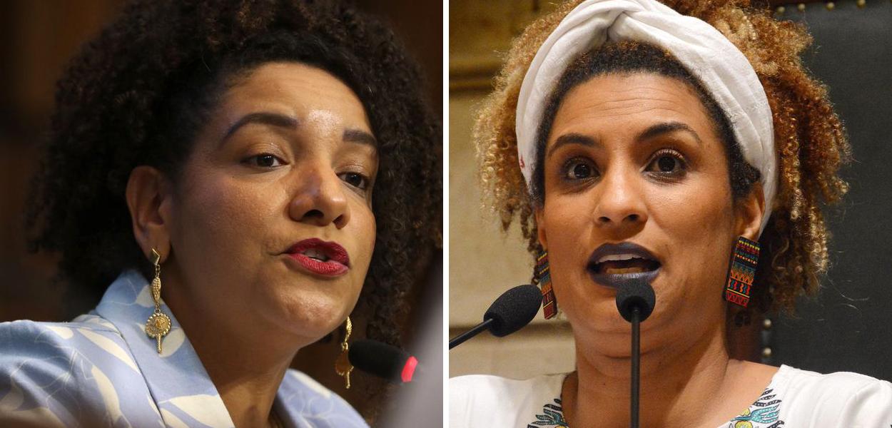 Renata Souza e Marielle Franco